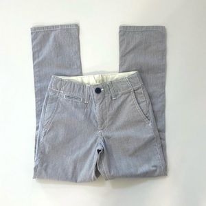 Boys GAP Blue Stripe Pants 8 Slim